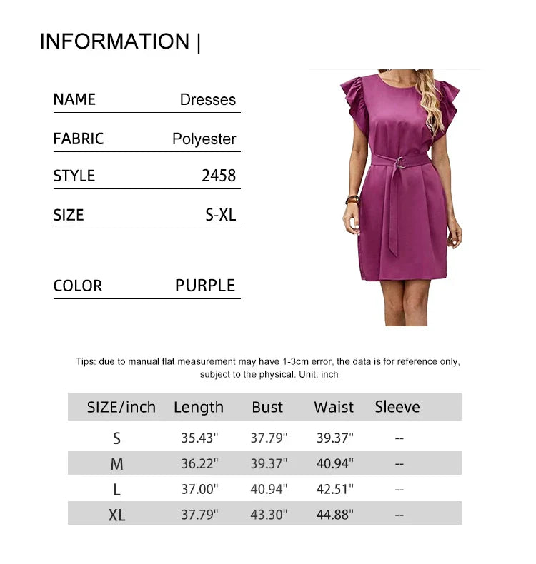 Lila Midi-Kleid mit Blasenärmeln - Valorie