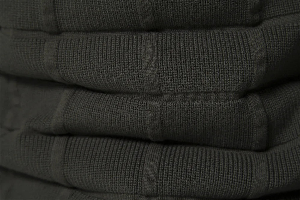 Khaki Gestrickter Pullover aus Wollmischung - Finn