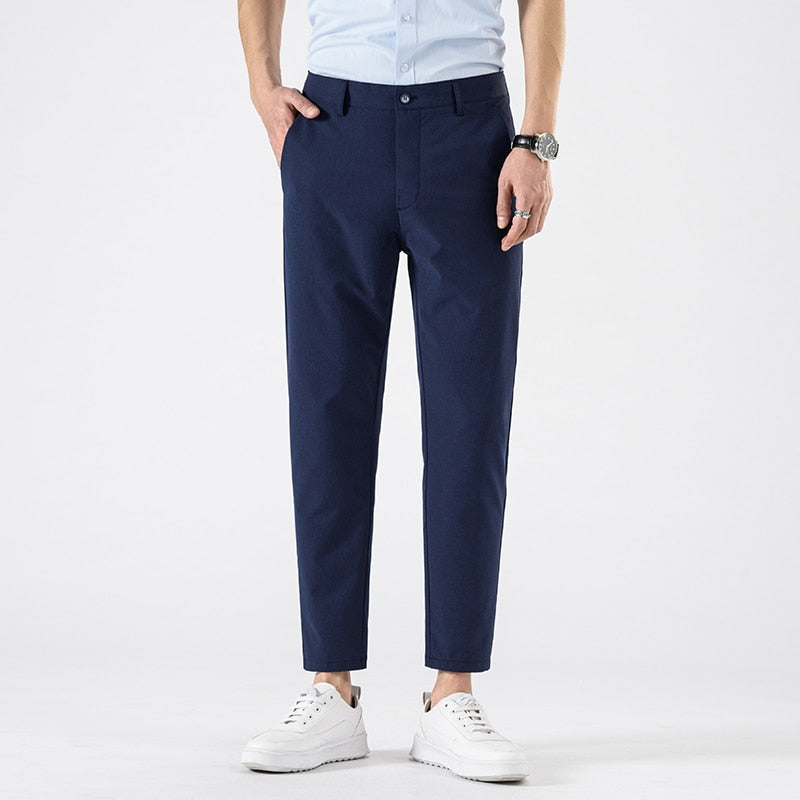 Hellblaue Stretch-Chinohosen - Leon