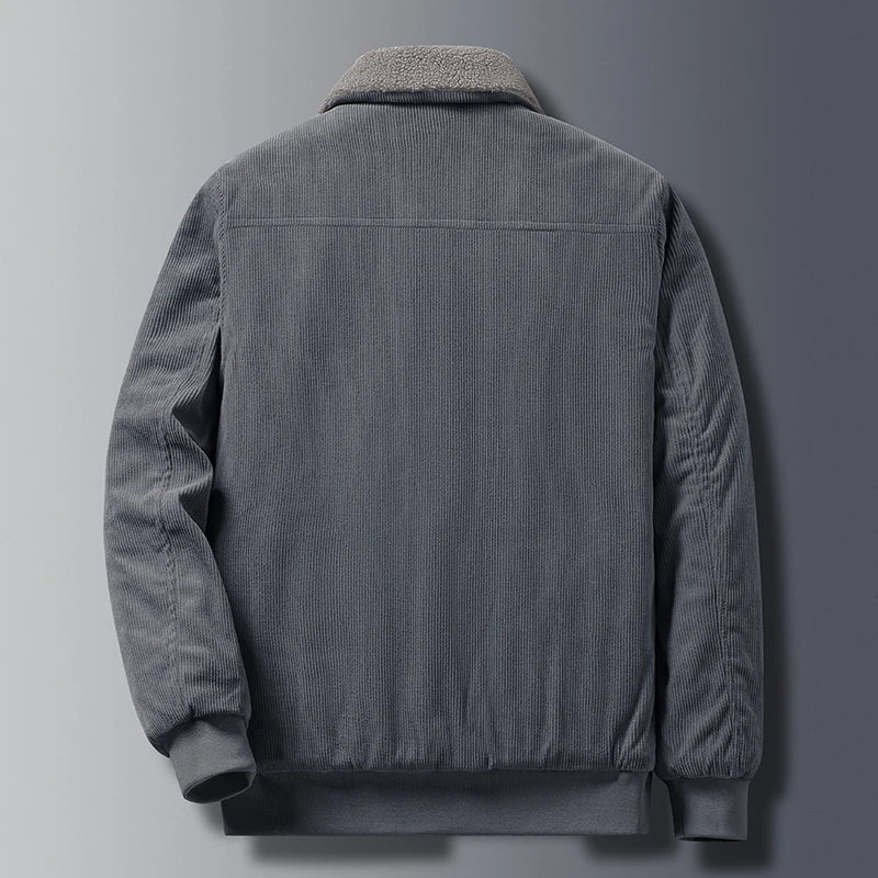 Braune Cordjacke mit Sherpa-Futter - Mia