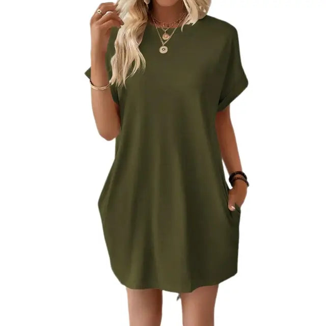 Audrina - Stilvolles Apricotfarbenes Sommerkleid