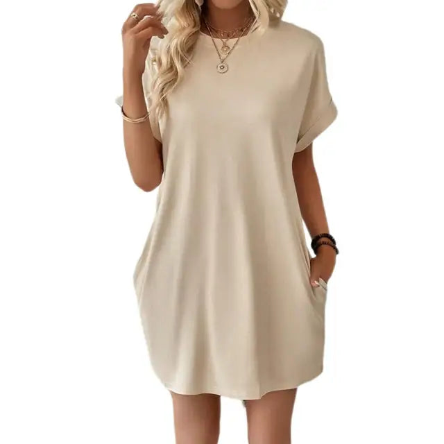 Audrina - Stilvolles Apricotfarbenes Sommerkleid