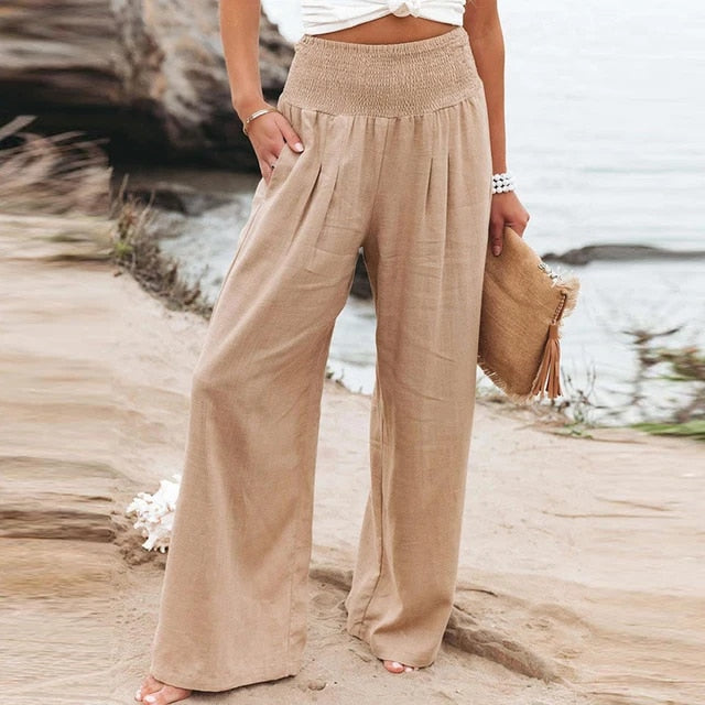Marineblaue High-Waist-Hose - Lisa