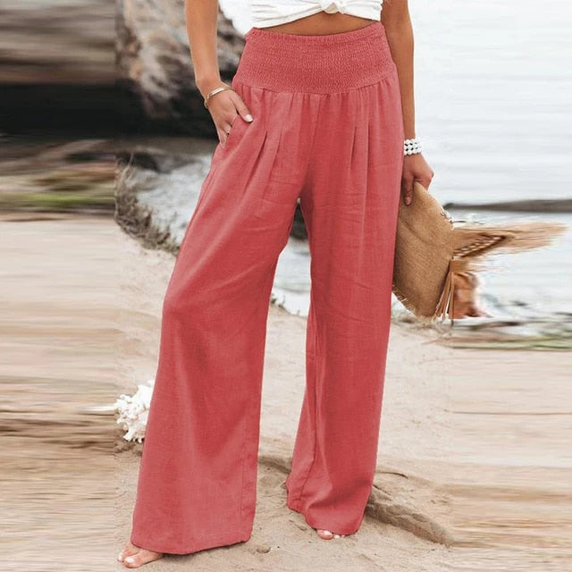 Marineblaue High-Waist-Hose - Lisa