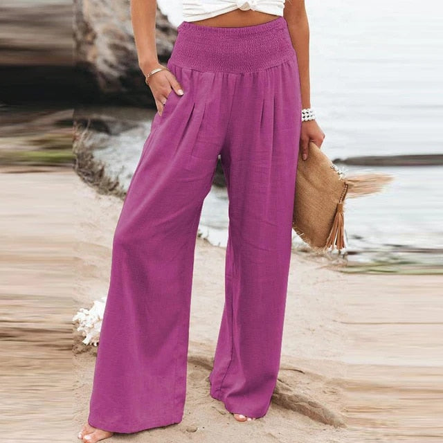 Marineblaue High-Waist-Hose - Lisa