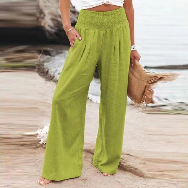 Marineblaue High-Waist-Hose - Lisa