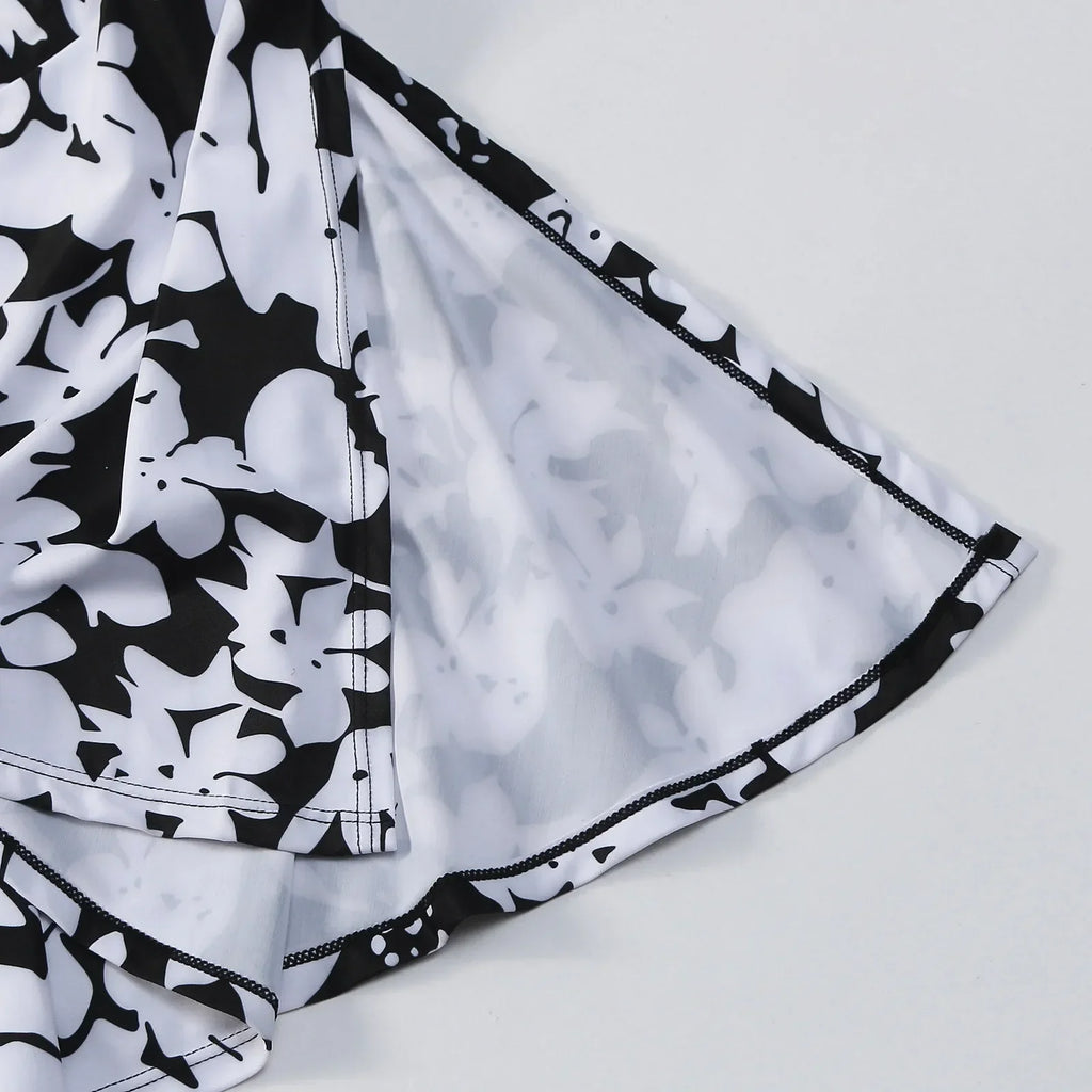 Edlyn - Weiße Vintage Tankini mit Rock