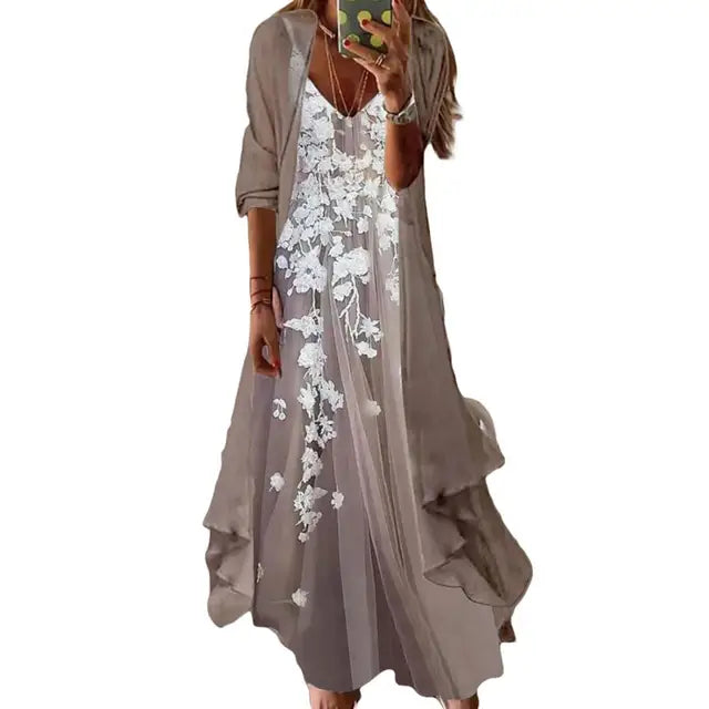 Schwarz-Weißes Maxikleid - Lena