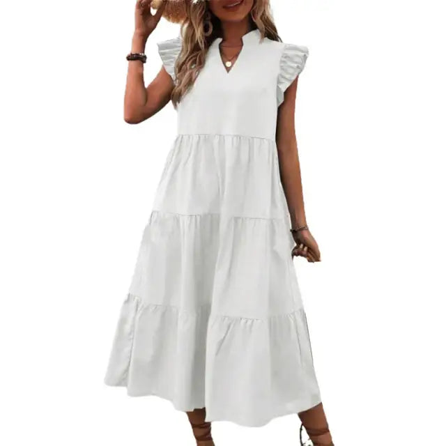 Blauer A-Linie Sommerkleid - Gia