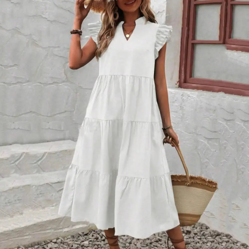Blauer A-Linie Sommerkleid - Gia