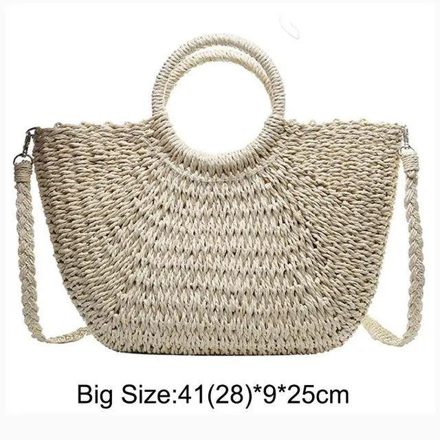 Khaki Mondförmige Strandtasche - Peggie