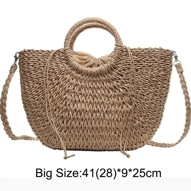 Khaki Mondförmige Strandtasche - Peggie
