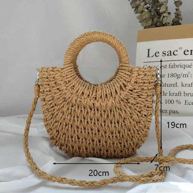Khaki Mondförmige Strandtasche - Peggie