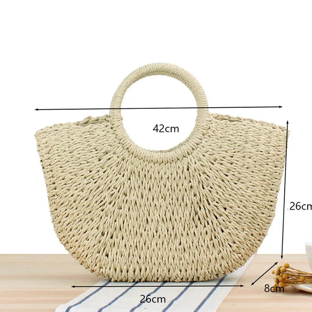 Khaki Mondförmige Strandtasche - Peggie