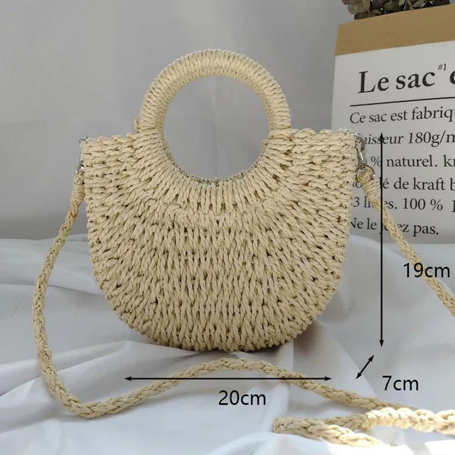 Khaki Mondförmige Strandtasche - Peggie