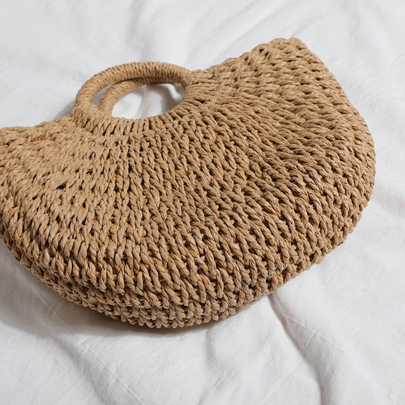 Khaki Mondförmige Strandtasche - Peggie