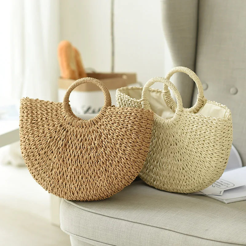 Khaki Mondförmige Strandtasche - Peggie
