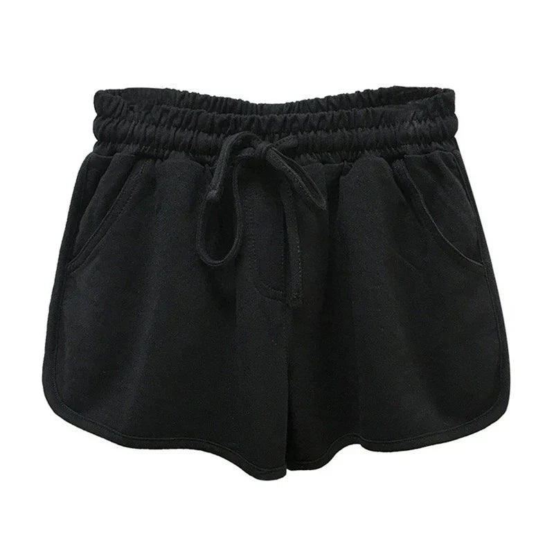 Nicki - Graue lässige High-Waist-Shorts