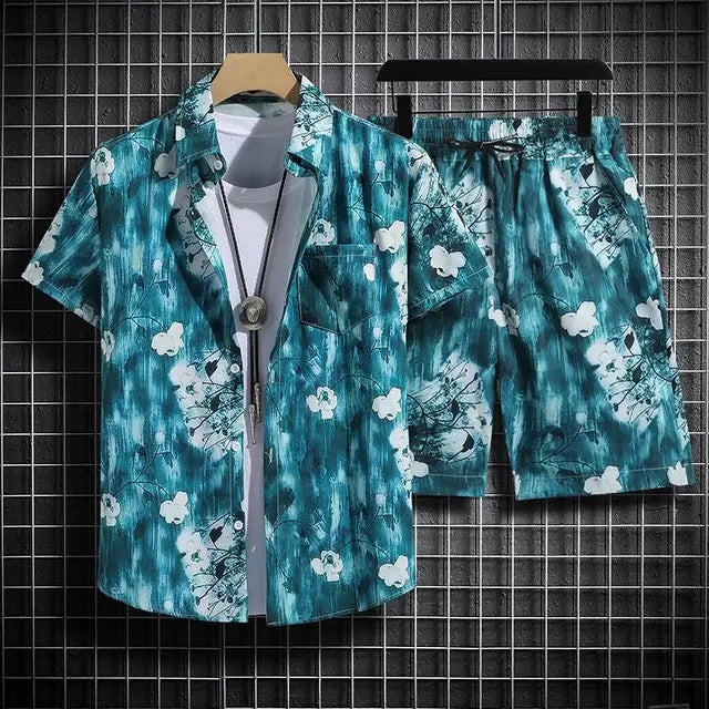 Schwarzes Hawaii-Strandset für Herren - Luca