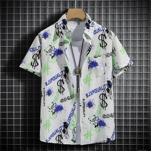 Schwarzes Hawaii-Strandset für Herren - Luca