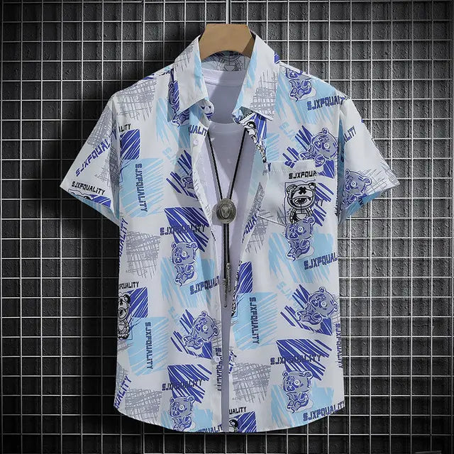 Schwarzes Hawaii-Strandset für Herren - Luca