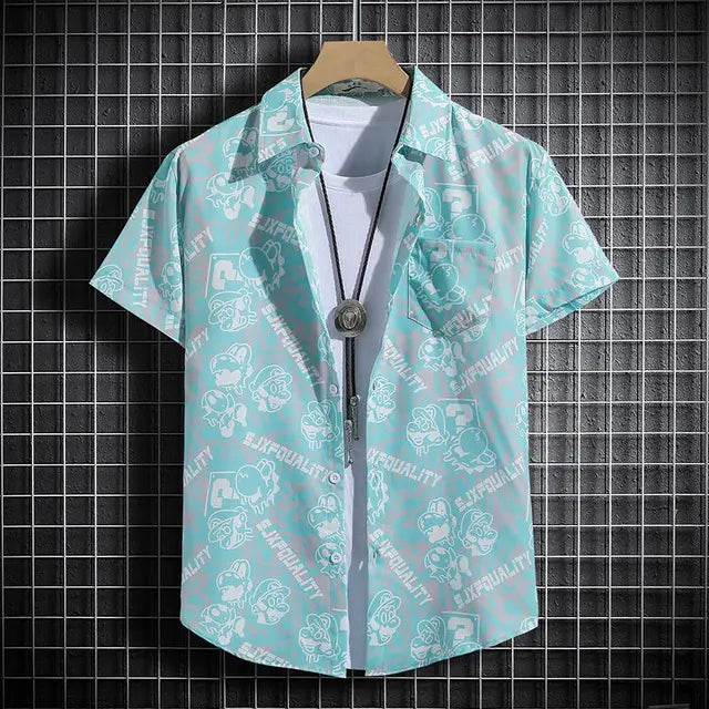 Schwarzes Hawaii-Strandset für Herren - Luca