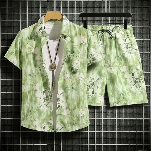 Schwarzes Hawaii-Strandset für Herren - Luca