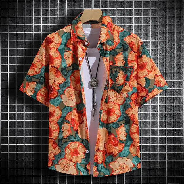 Schwarzes Hawaii-Strandset für Herren - Luca