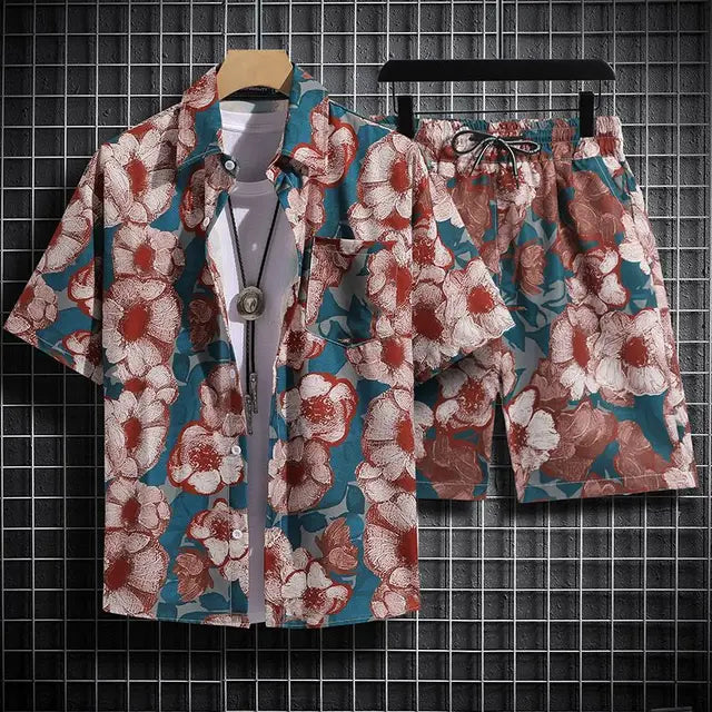 Schwarzes Hawaii-Strandset für Herren - Luca