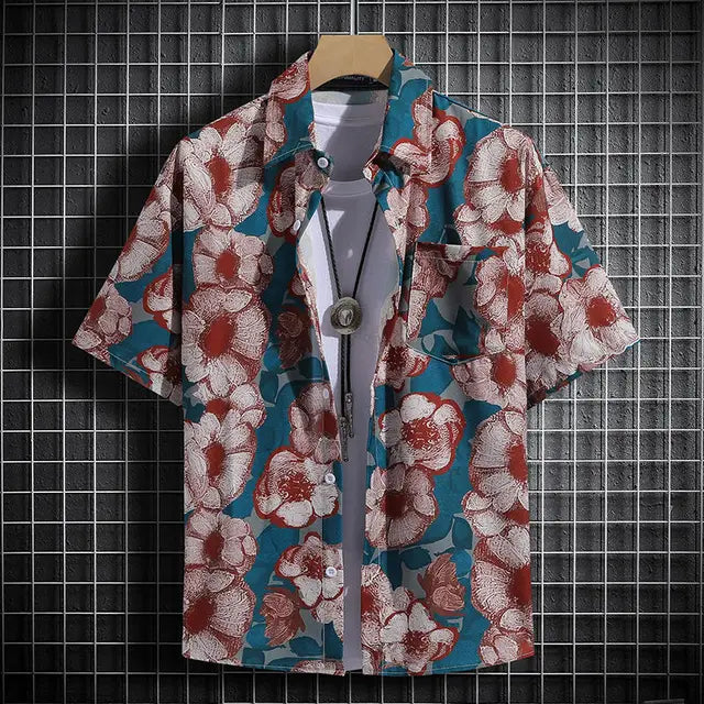 Schwarzes Hawaii-Strandset für Herren - Luca