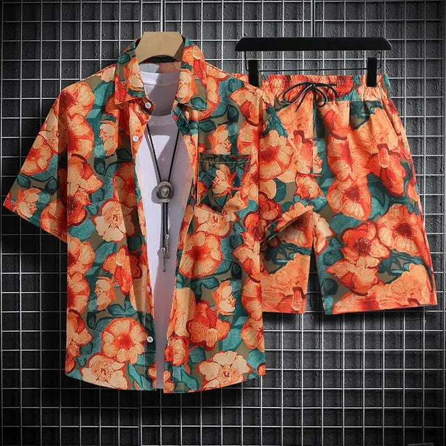 Schwarzes Hawaii-Strandset für Herren - Luca
