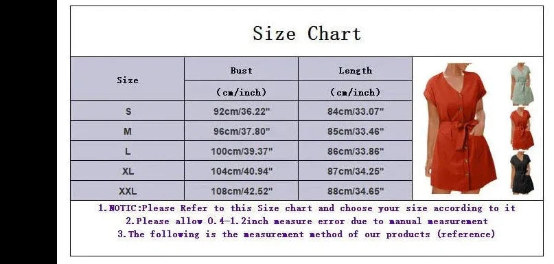 Rotes V-Ausschnitt Freizeitkleid - Scarlett