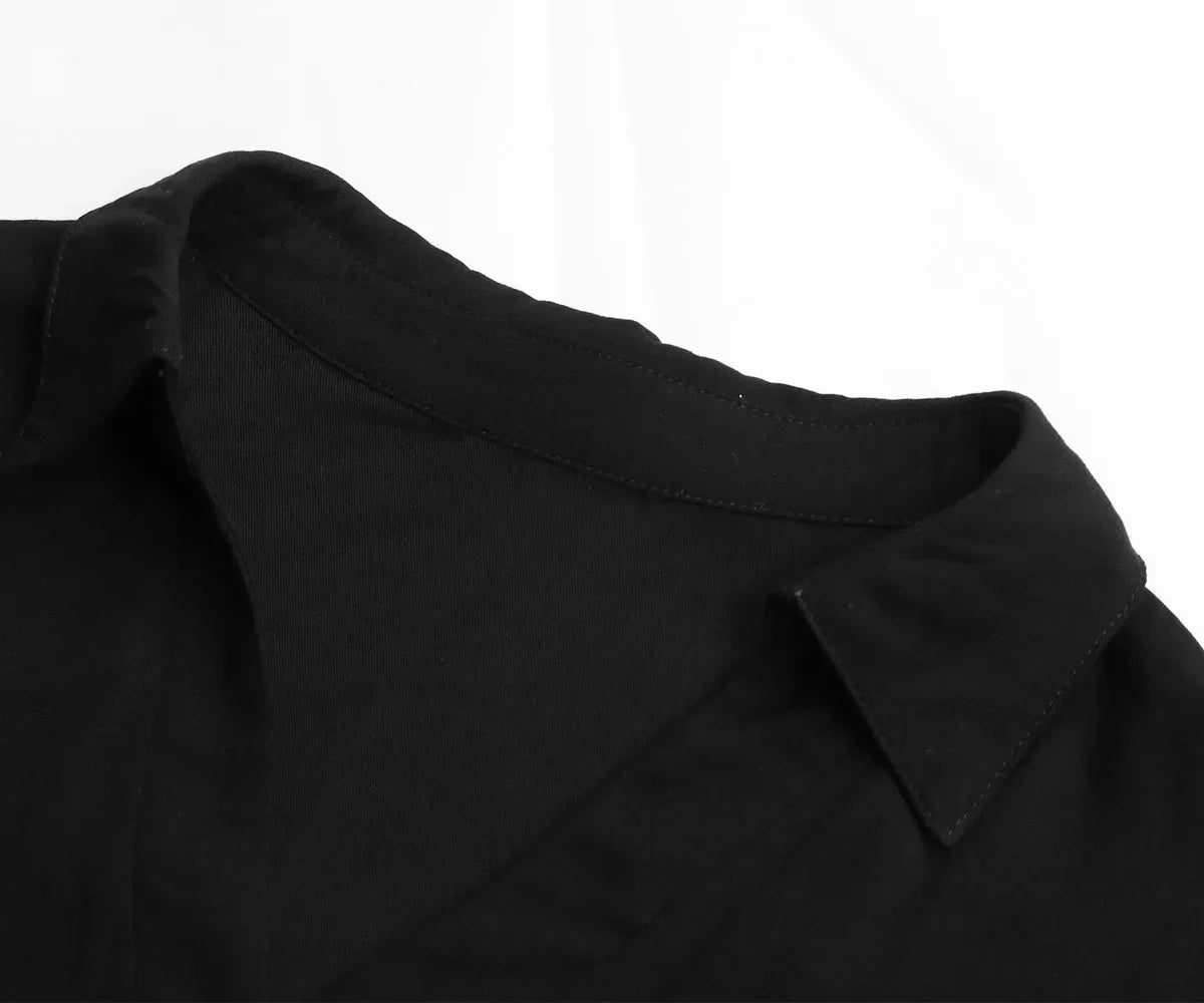 Militärgrünes V-Ausschnittkleid - Carli