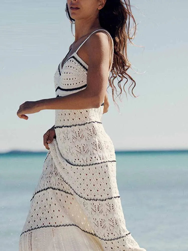 Breanna - Elegantes ärmelloses langes Midi-Kleid