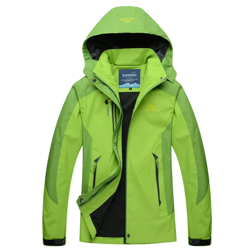 Grüne wasserdichte Jacke - Emma