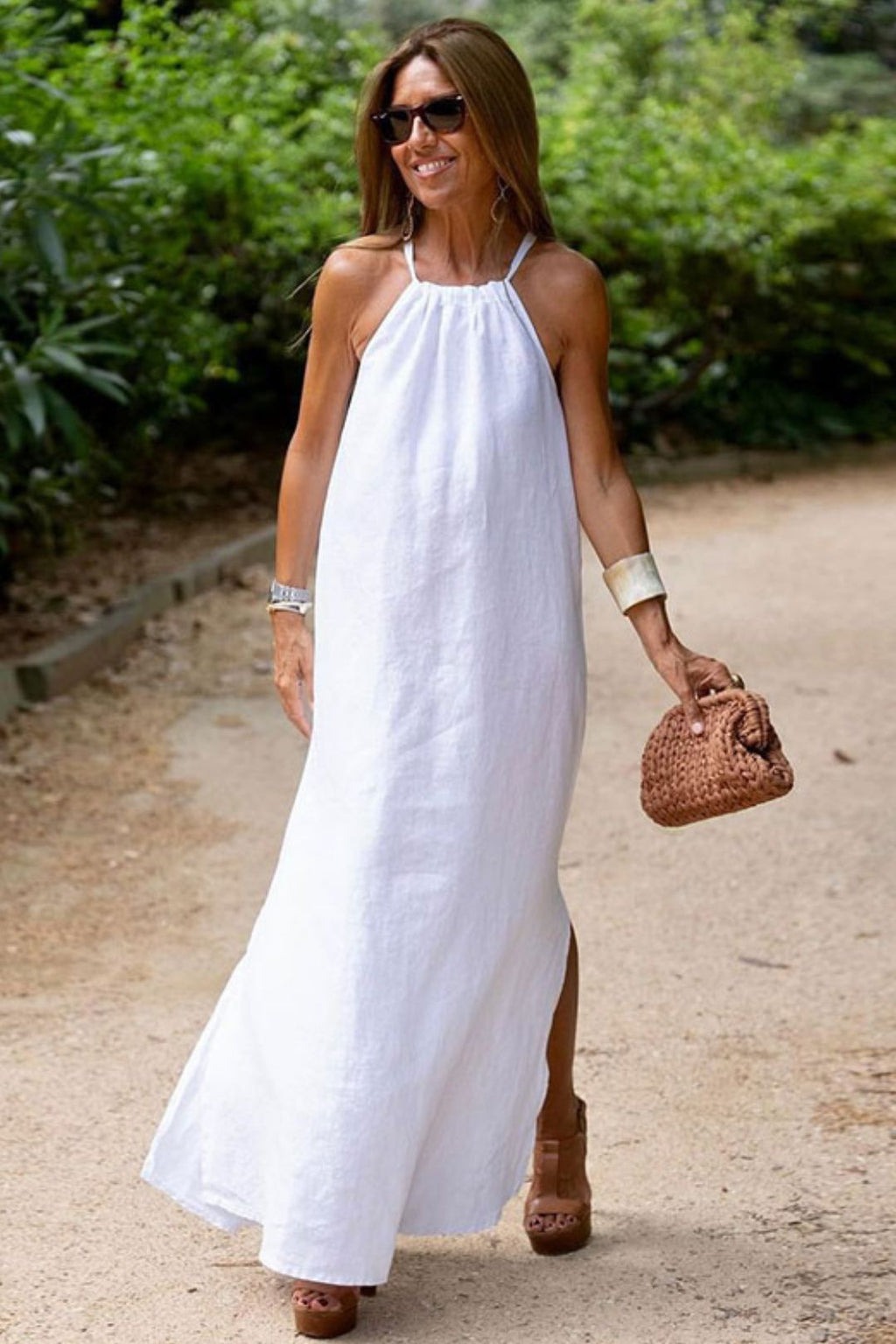 Lara's Lange Schwarzes Sommerkleid