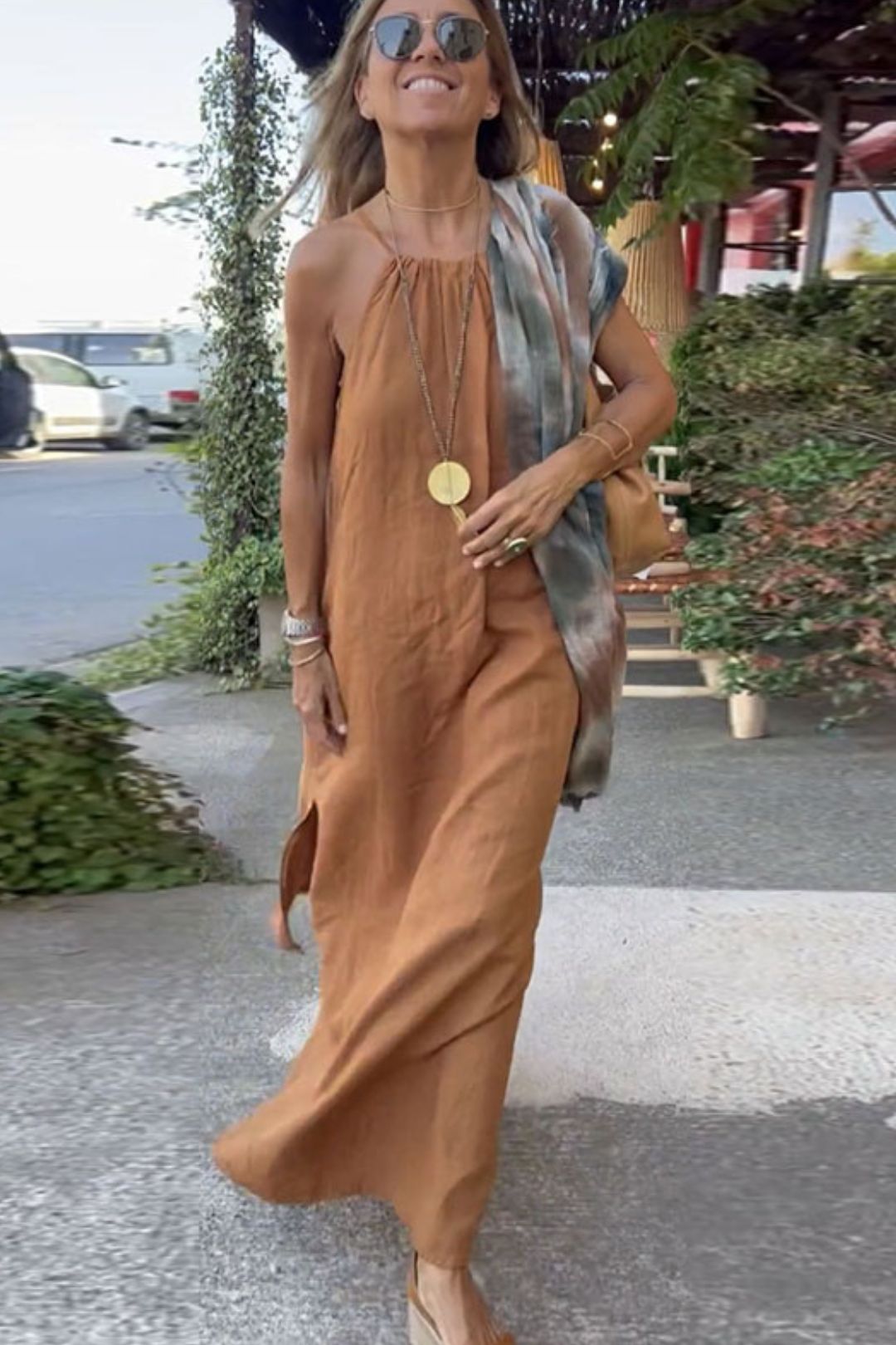 Lara's Lange Schwarzes Sommerkleid