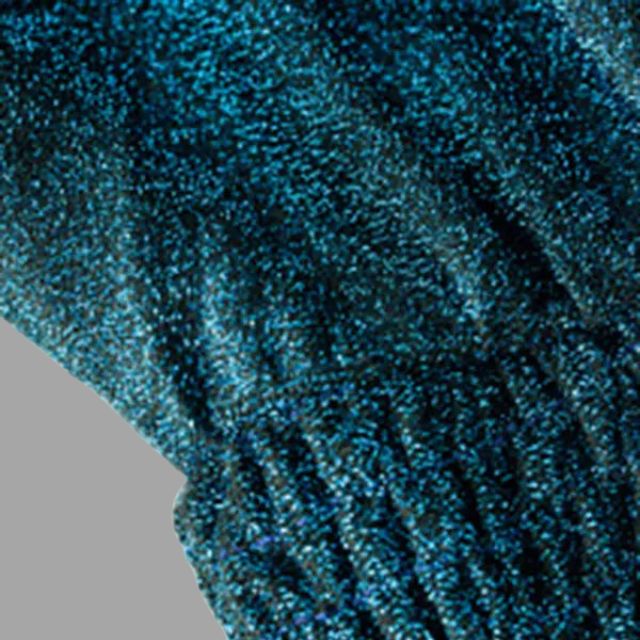 Esmee - Blaues Glänzendes Midi-Kleid mit Taillenbetonung