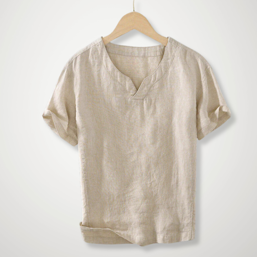 Beiges V-Neck Shirt - Jonas