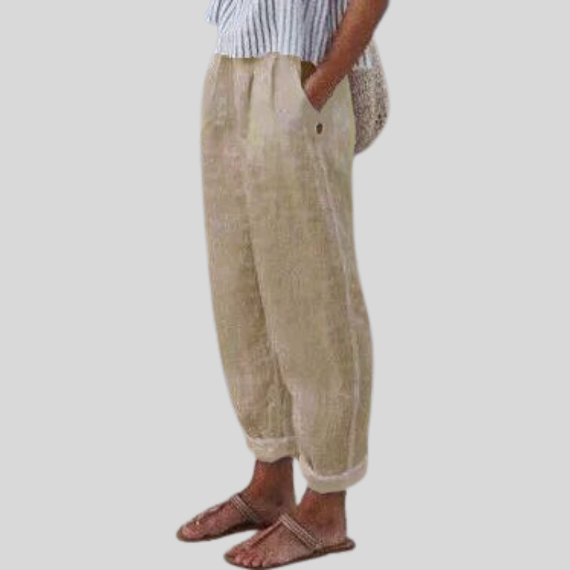 Beige Modische Bequeme Hose - Michelle