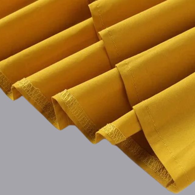 Mia - Gelbes lässiges Hemdkleid mit langen Ärmeln