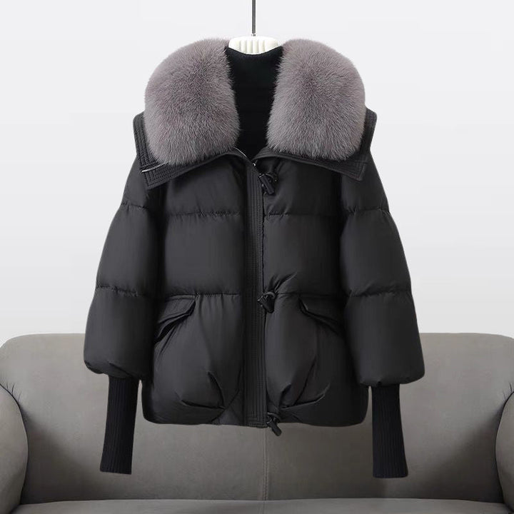 Stylische Kunstfelljacke Schwarz - Naomi