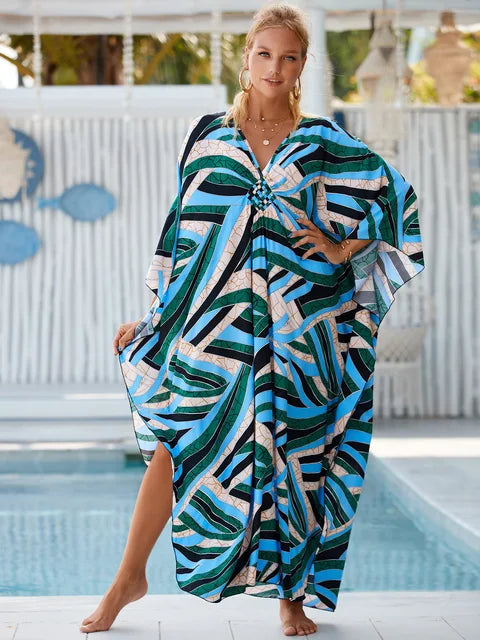 Eva - Weiße Übergröße Strandkleid