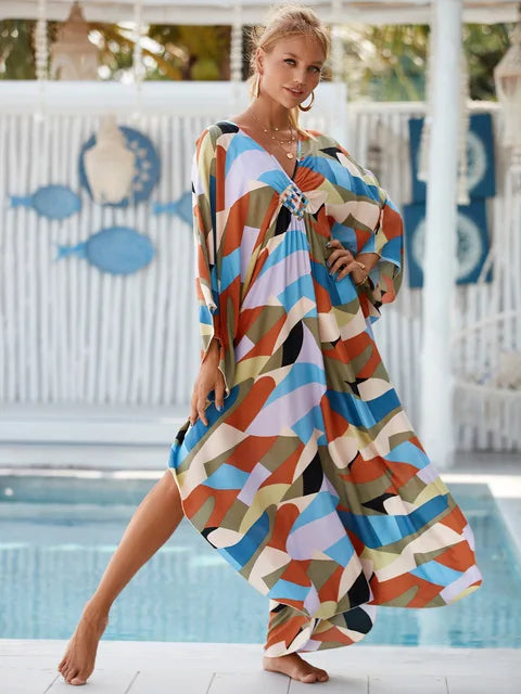 Eva - Weiße Übergröße Strandkleid