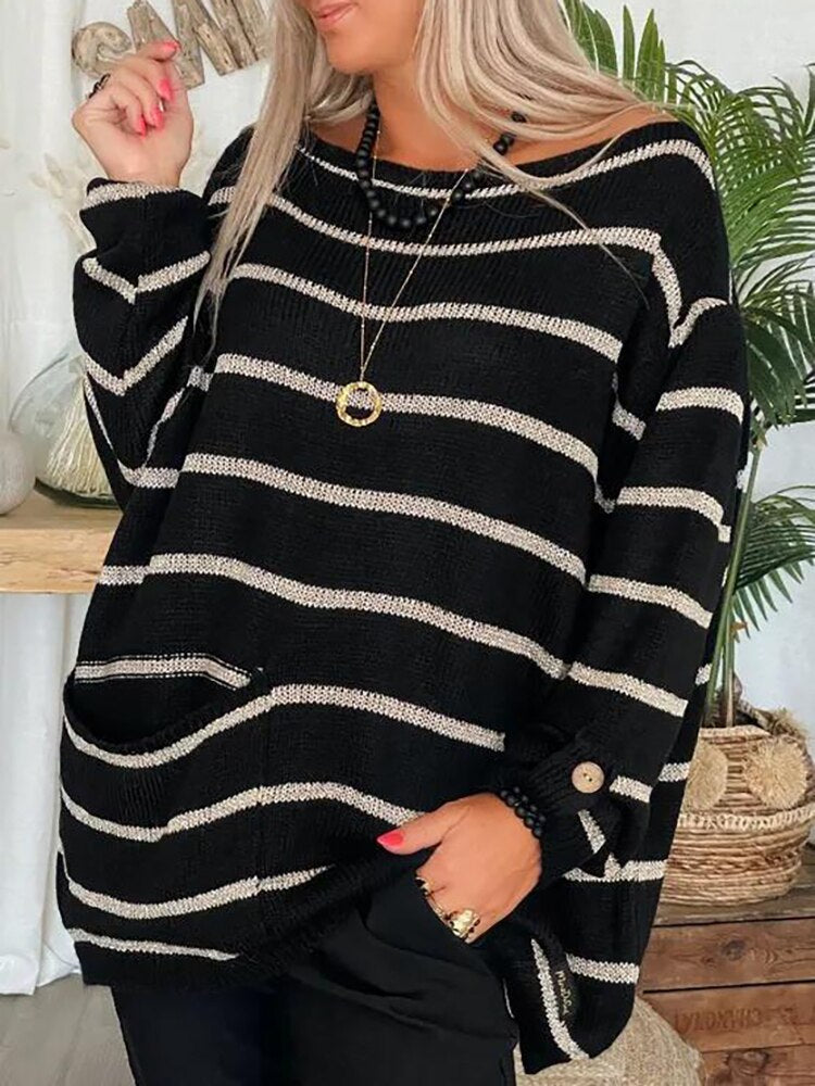 Gestreifter Pullover – Lina Orange