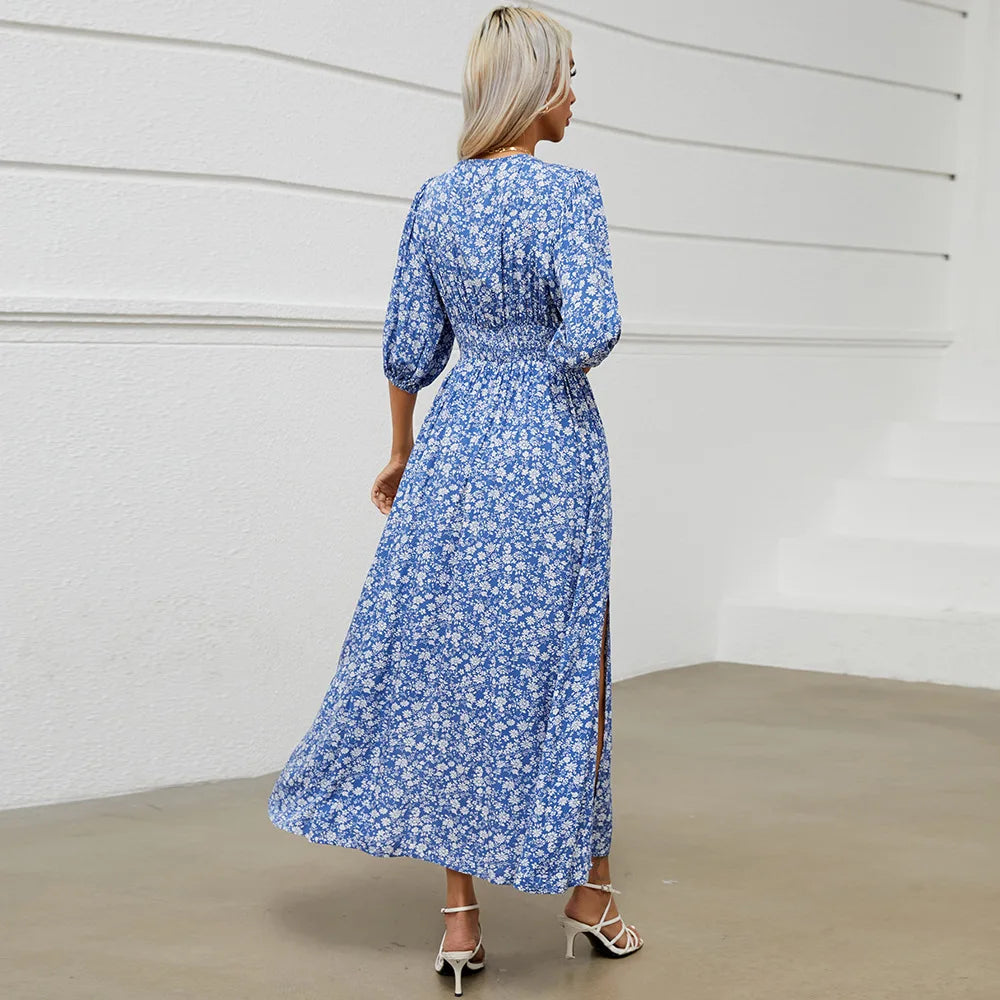 Königsblaues Maxi-Kleid - Yvonne