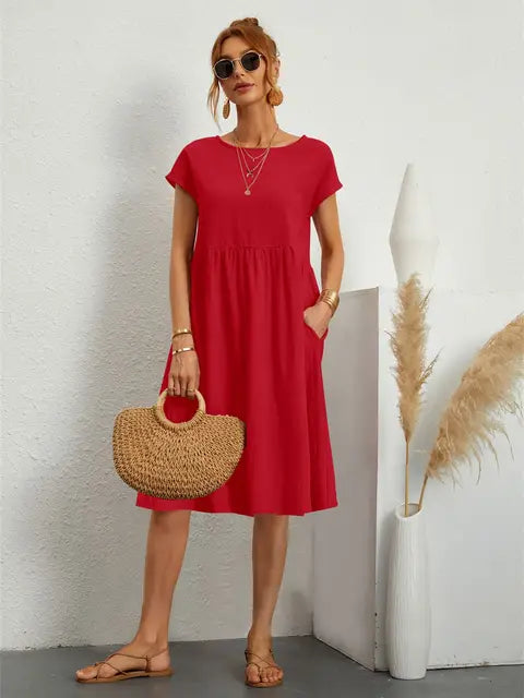 Blaues Vintage Freizeitkleid - Hermine