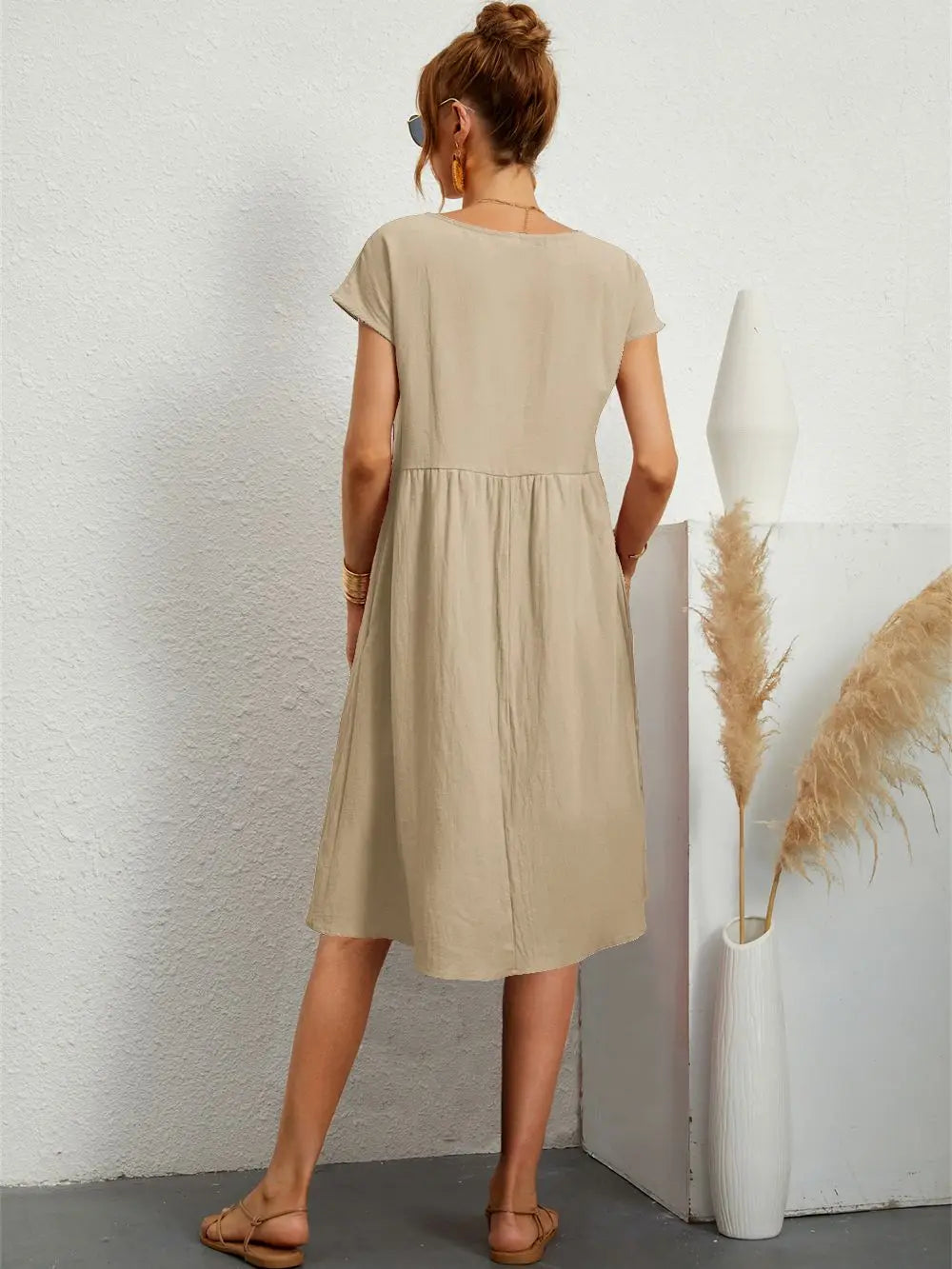 Blaues Vintage Freizeitkleid - Hermine