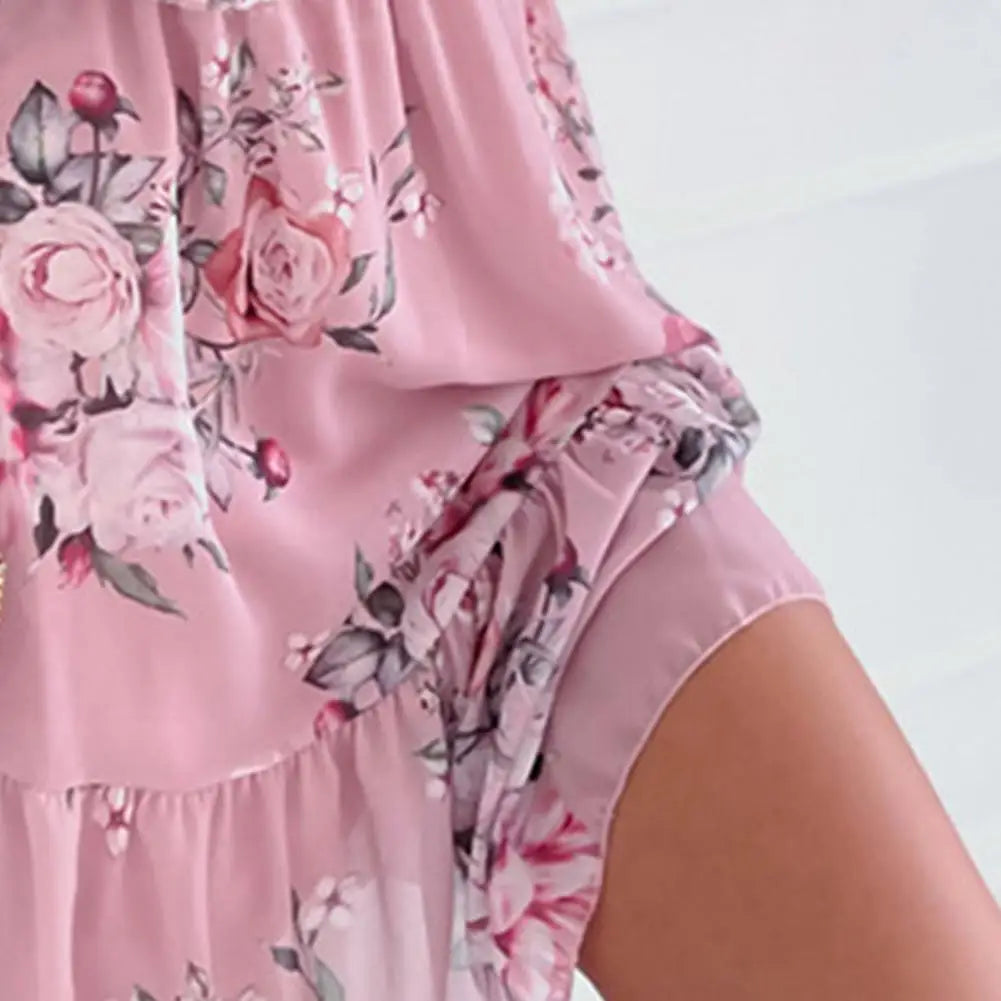 Annia - Rosa Rüschen-Spaghetti-Kleid
