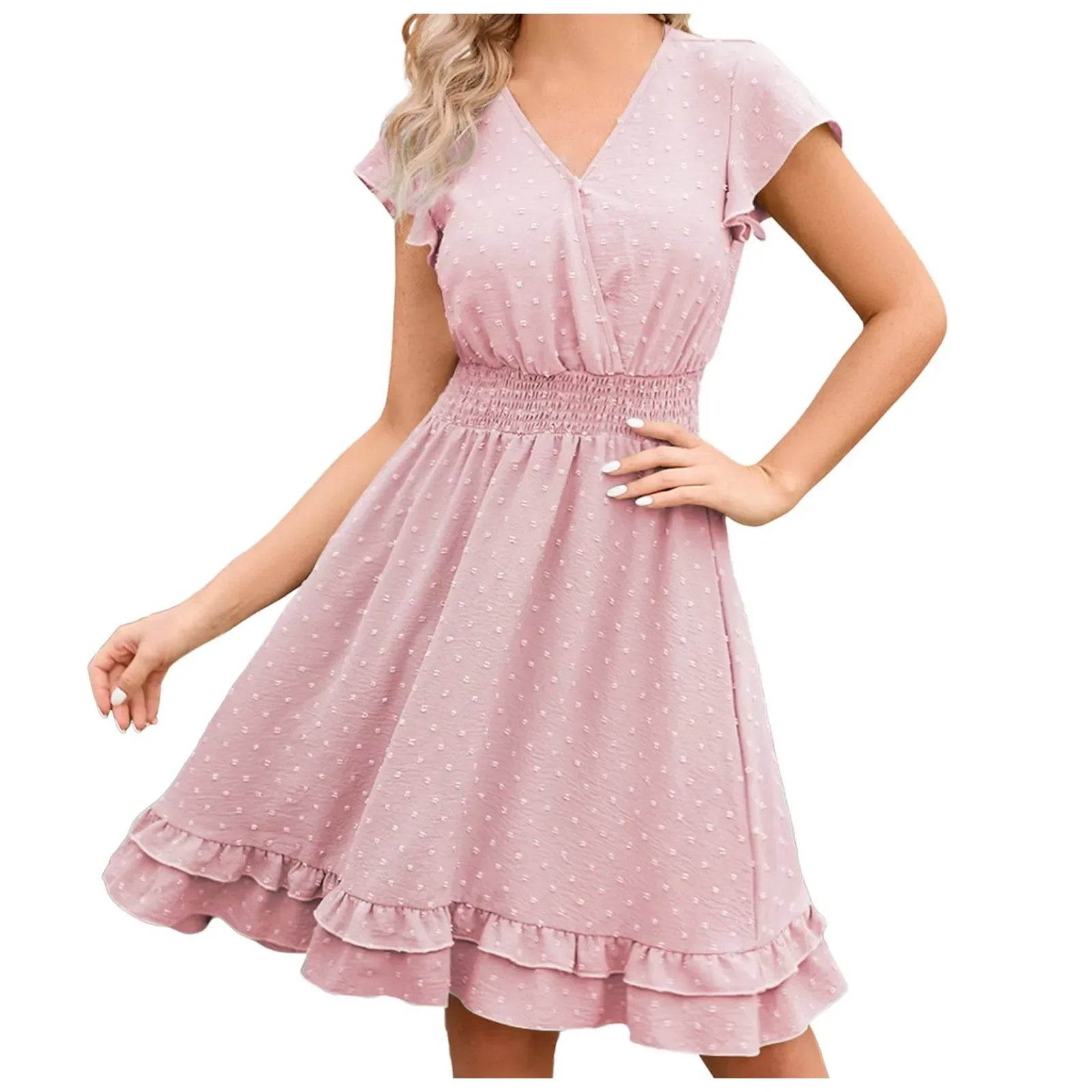 Blaues Blumen-Midikleid - Rebekah